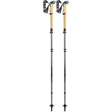 LEKI Unisex-Adult Cressida FX Carbon Trekkingstöcke, brownmetallic-Mint-Chocolate, 100-120 cm im Sale
